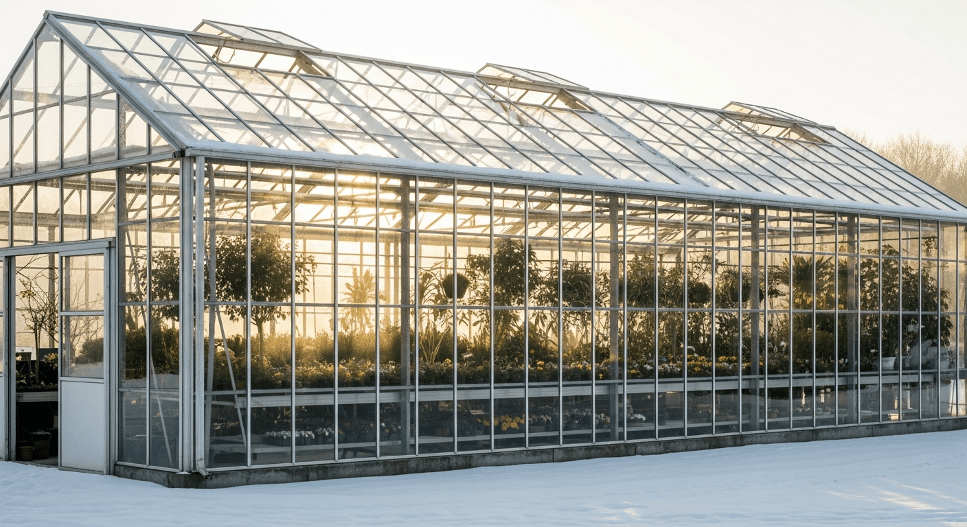 подготовка теплицы к зиме, зимняя теплица, защита растений от холода