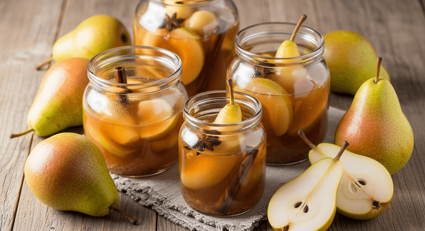 Компот из груш в банках с нарезанными спелыми грушами — домашний рецепт на зиму.
