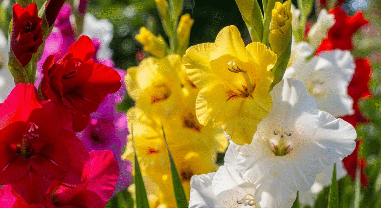 Посадка гладиолусов в саду летом — яркое и пышное цветение