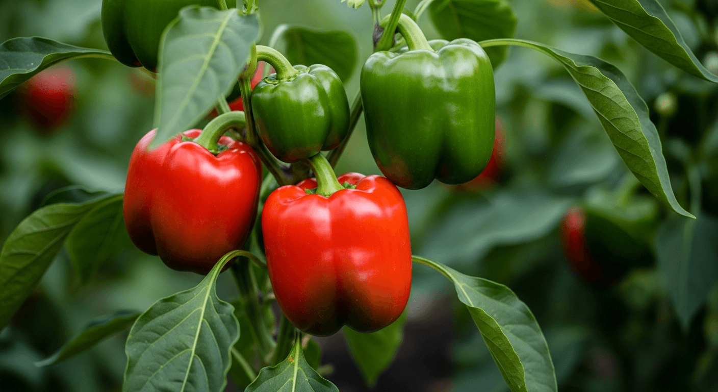 Здоровый сладкий перец без признаков болезней.